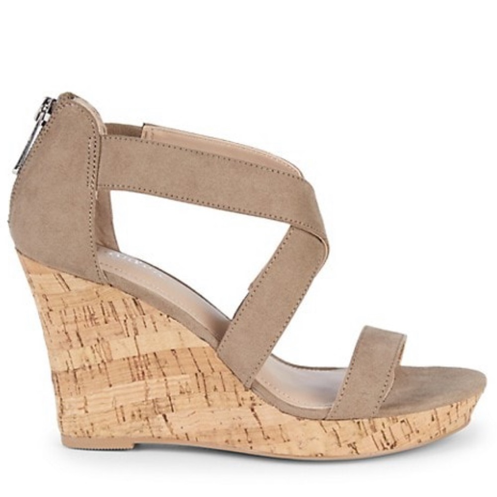NEW Charles David Logical Crisscross Wedge Sandals